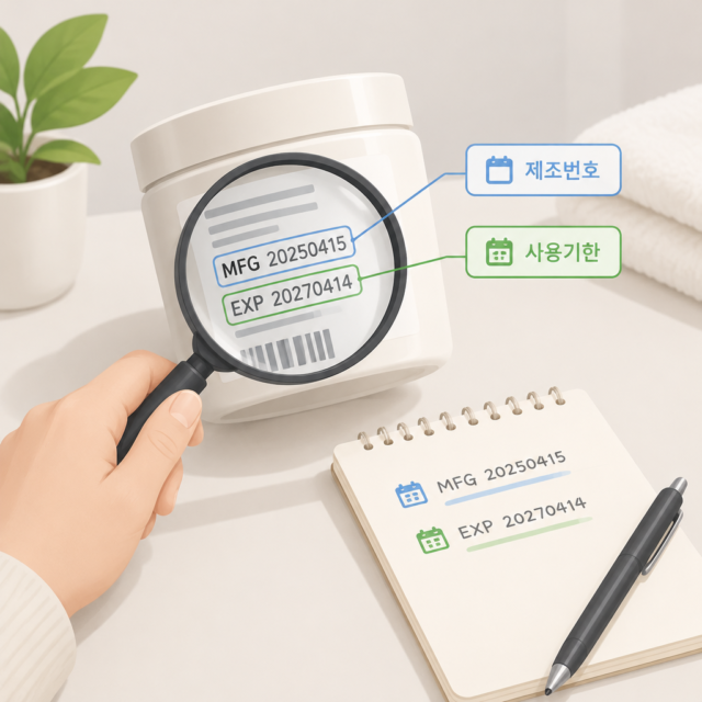 AI 생성 설명 이미지: 파주 브라질리언왁싱 도도라인왁싱 파주운정본점 | 제조번호와 사용기한으로 제품 문의 기록하기